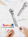 Gậy Quý Tộc Đầu Tròn Bạc Khắc Hoa Văn Đơn Giản