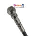 Gậy Quý Tộc Đầu Tròn Bạc Khắc Hoa Văn Đơn Giản