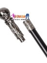Gậy Quý Tộc Đầu Tròn Bạc Khắc Hoa Văn Đơn Giản