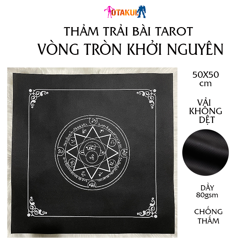Vòng Tròn Khởi Nguyên – Thảm Trải Bài Huyền Học 50X50 Vải Không Dệt