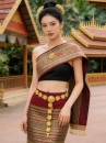 Phụ Kiện Thái Lan - Thắt Lưng Vàng Kim Loại Hình Hoa Mai