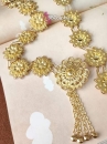 Phụ Kiện Thái Lan - Thắt Lưng Vàng Kim Loại Hình Hoa Mai