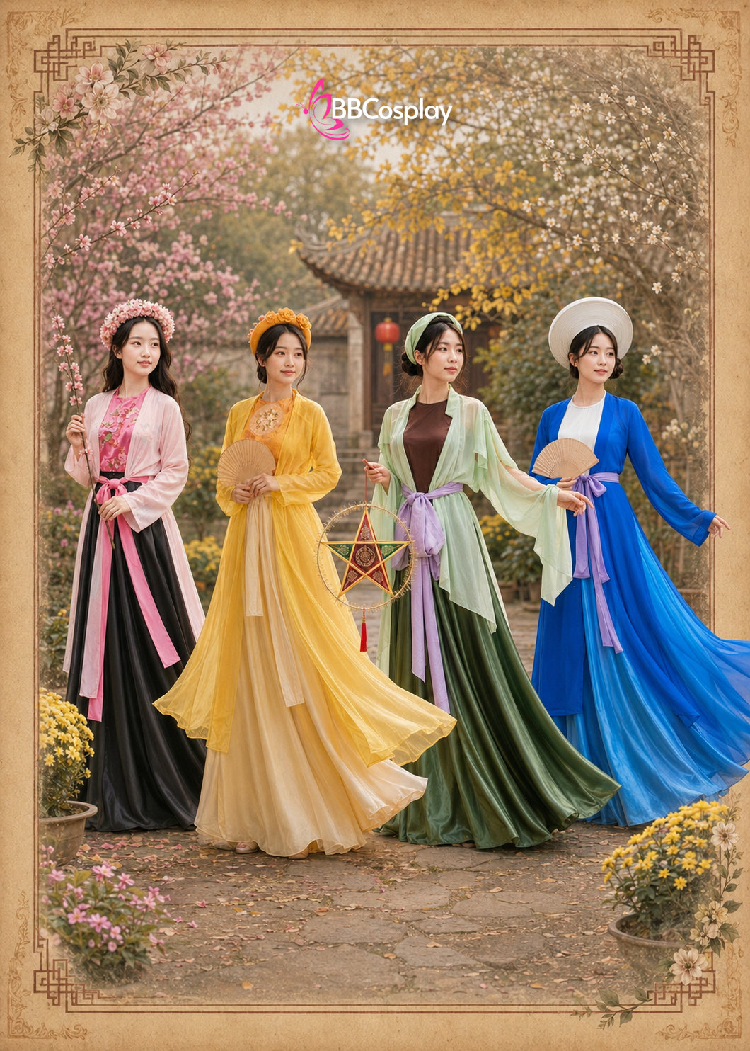 Trang Phục Hoá Trang 4 Nàng Tiên Việt Nam Xuân - Hạ - Thu - Đông