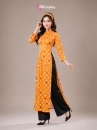 Áo Dài Cô Ba Sài Gòn Cam Chấm Bi