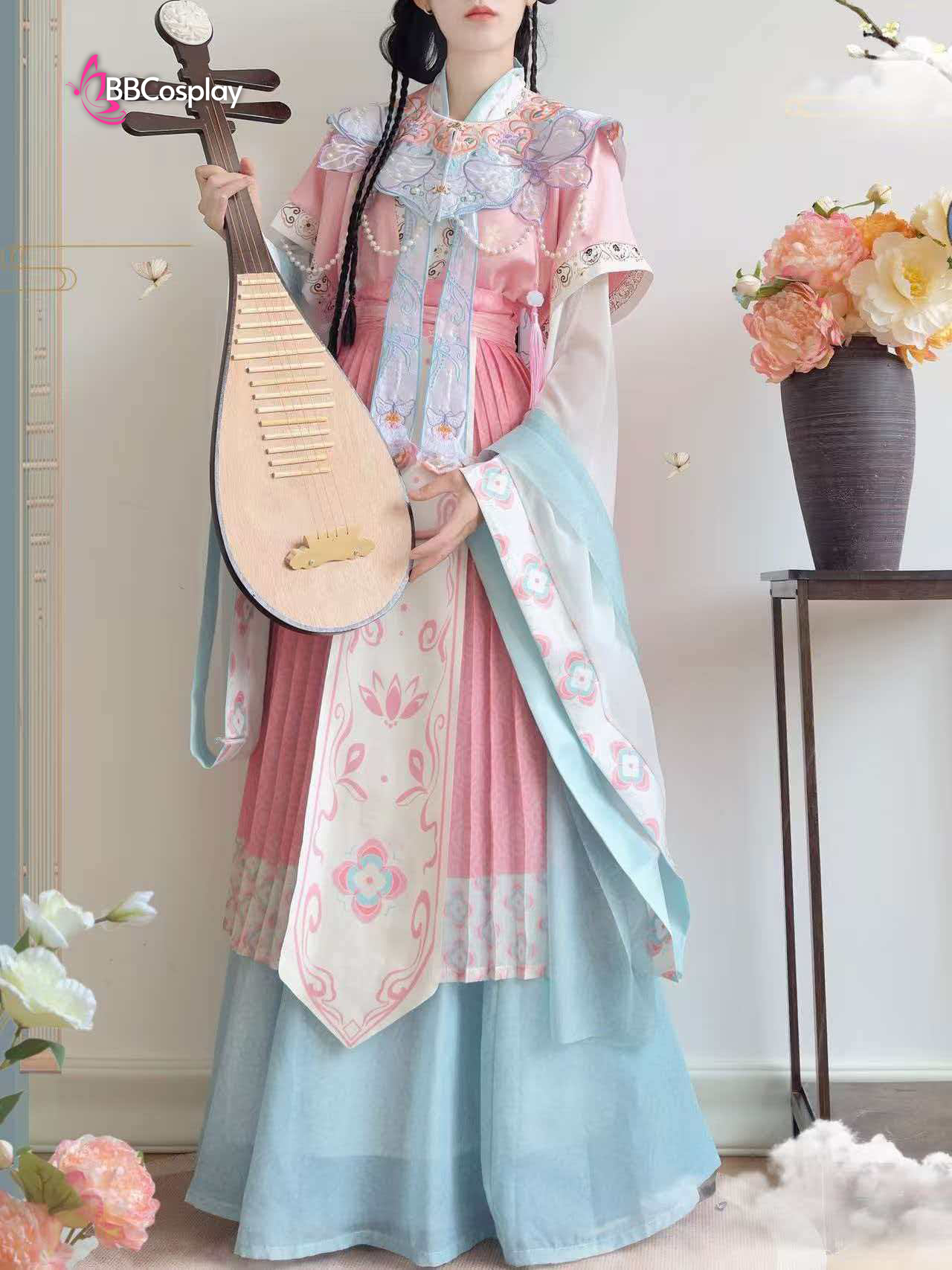 Hán Phục Phong Cách Minh Triều - Hán Phục Thanh Uyển Hồng