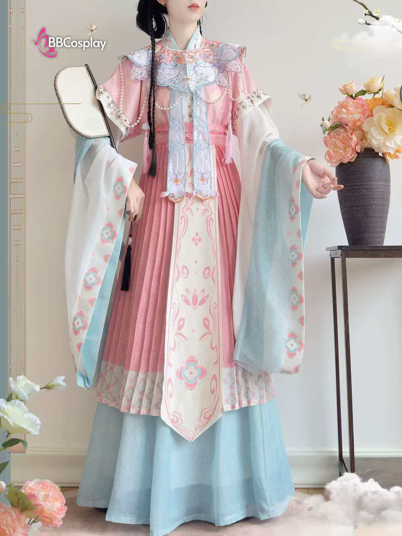 Hán Phục Phong Cách Minh Triều - Hán Phục Thanh Uyển Hồng