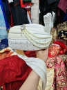 Nón Ấn Độ Trắng Viền Đá Sang Trọng