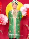NÓN ẤN ĐỘ MÀU XANH LÁ SỌC KEM