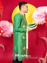 NÓN ẤN ĐỘ MÀU XANH LÁ SỌC KEM