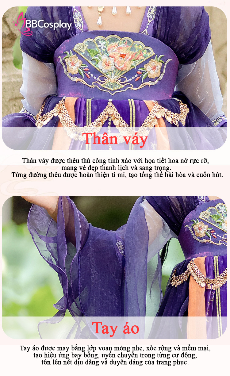 Trang Phục Cổ Trang Ngọc Thiên Hoa - Hồng Ngọc