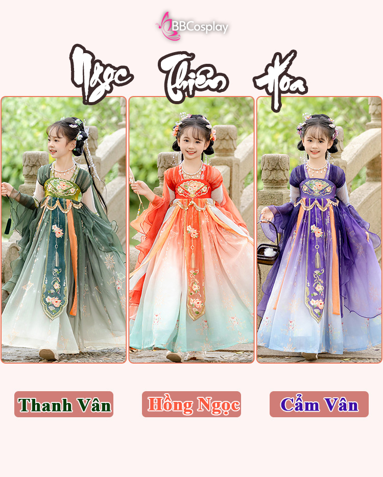 Trang Phục Cổ Trang Ngọc Thiên Hoa - Hồng Ngọc