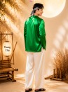 Trang Phục Bà Ba Nam Xanh Lá - Vải Lụa