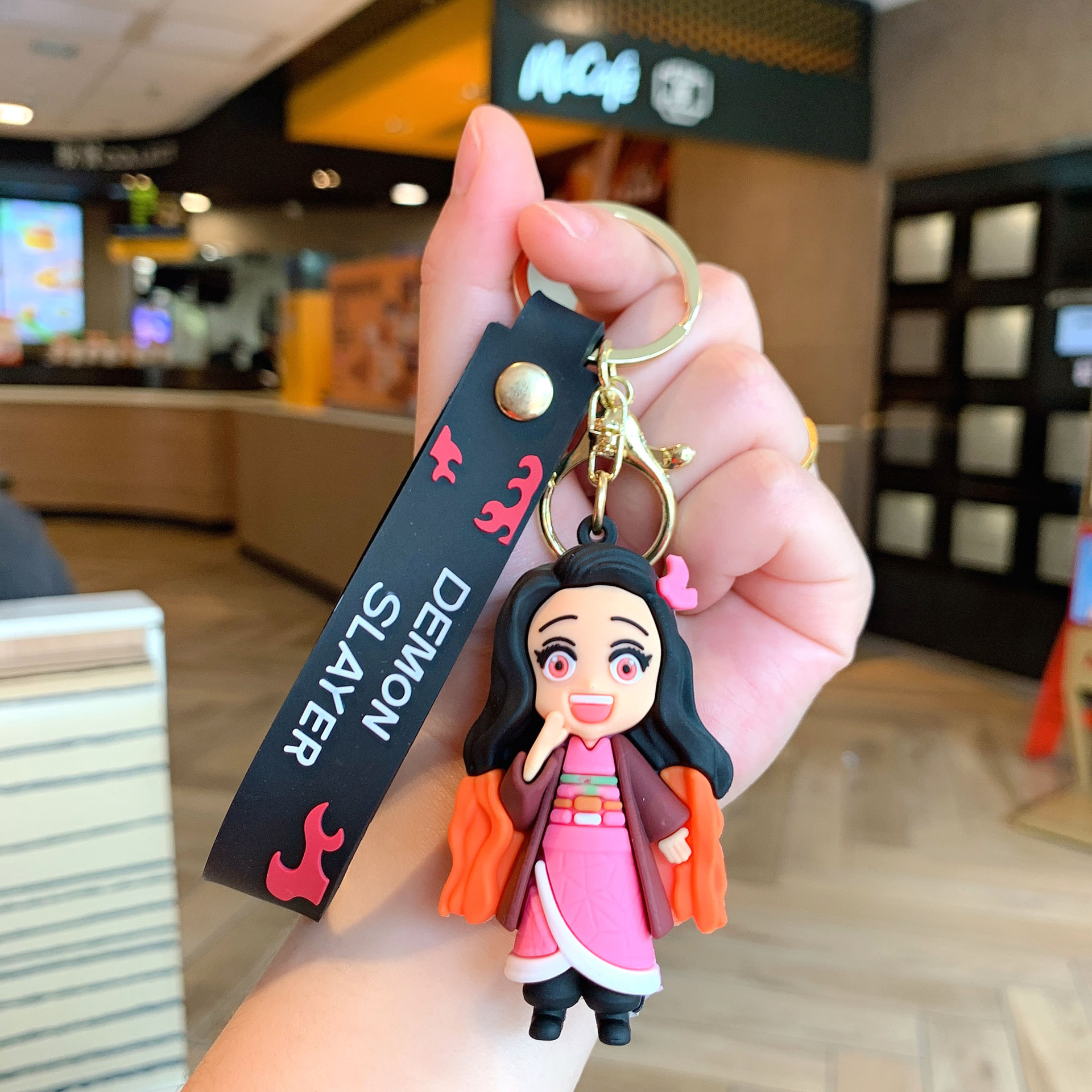 Móc Khóa Nhân Vật Kimetsu No Yaiba Chất Liệu Silicon - Nezuko