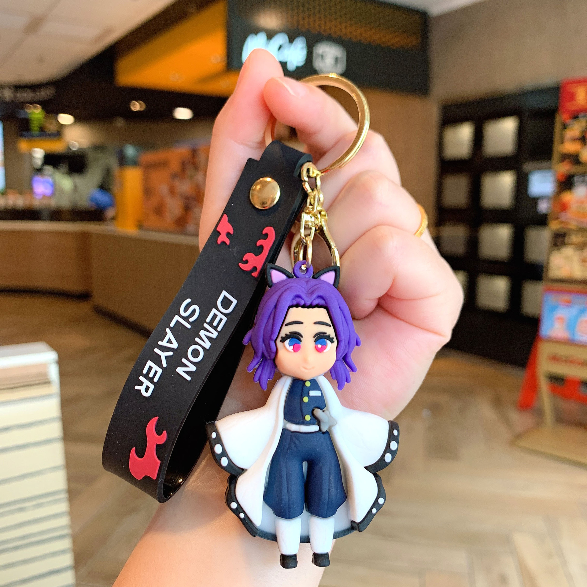Móc Khóa Nhân Vật Kimetsu No Yaiba Chất Liệu Silicon - Shinobu Kocho