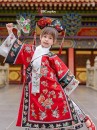 Trang Phục Cách Cách Mãn Thanh Tử Yên Nhi Cho Bé - Màu Đỏ