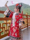 Trang Phục Cách Cách Mãn Thanh Tử Yên Nhi Cho Bé - Màu Đỏ