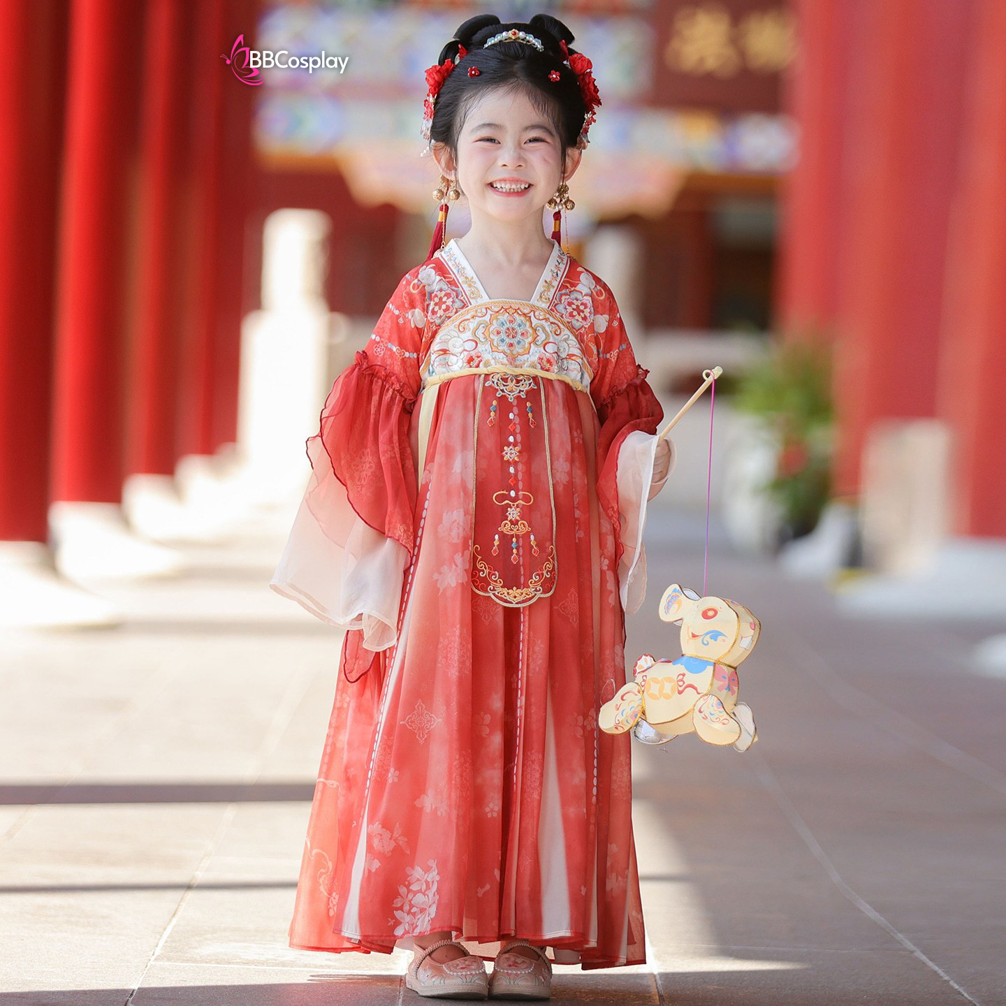 Trang Phục Hằng Nga Tô Cẩm Hoa Cho Bé