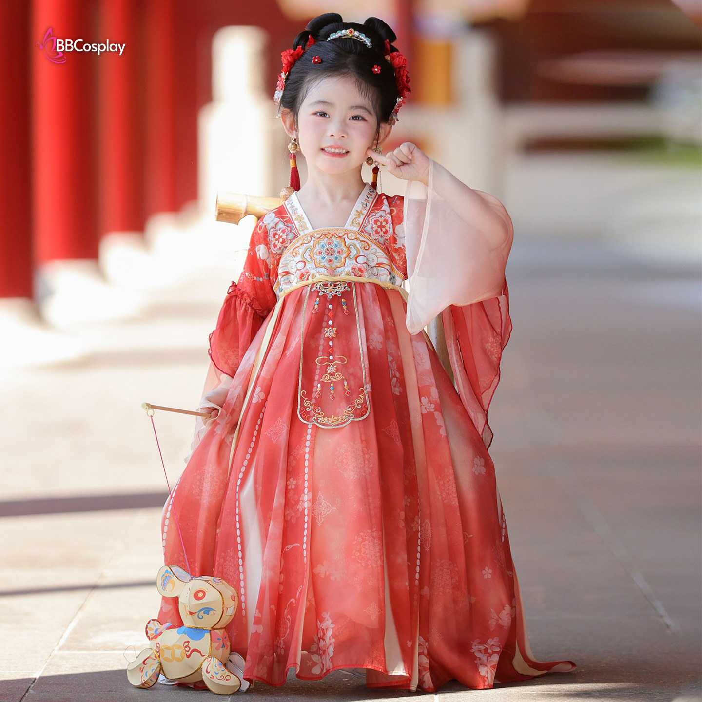 Trang Phục Hằng Nga Tô Cẩm Hoa Cho Bé