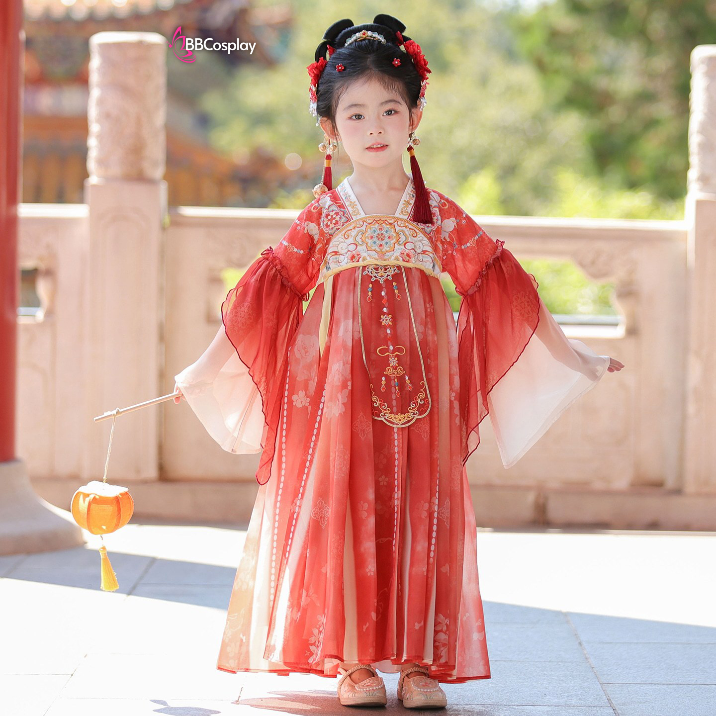 Trang Phục Hằng Nga Tô Cẩm Hoa Cho Bé