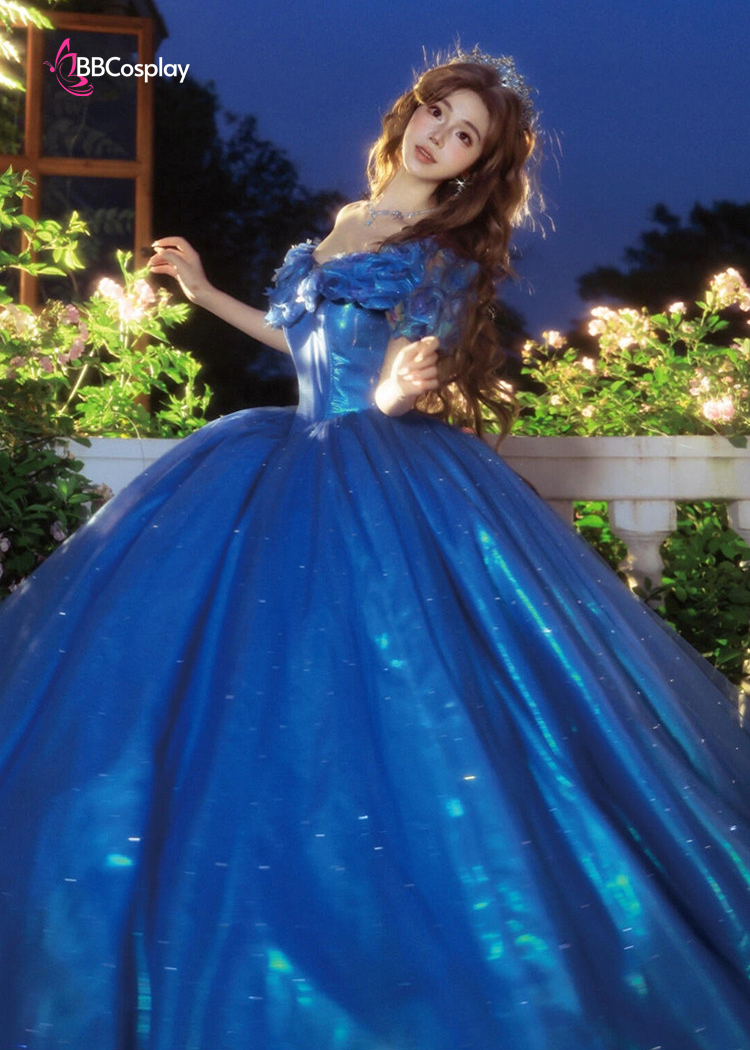 Trang Phục Đầm Công Chúa Disney - Lọ Lem Đầm Xanh Đậm