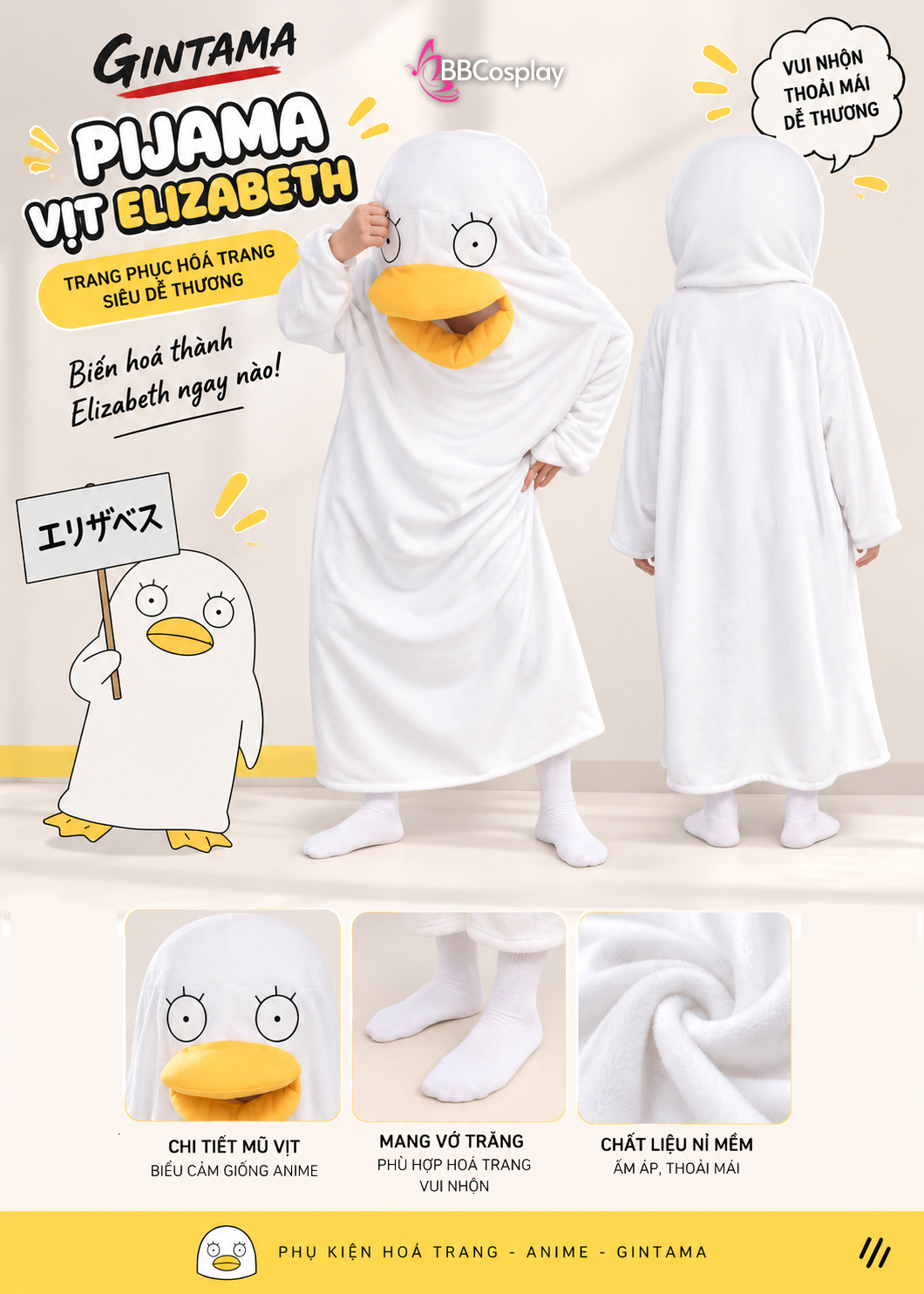Trang Phục Hoá Trang Chú Vịt Elizabeth (GINTAMA)