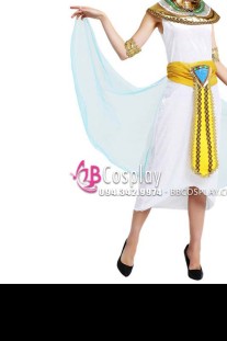 Trang Phục Ai Cập Nữ Trắng - Choàng Xanh