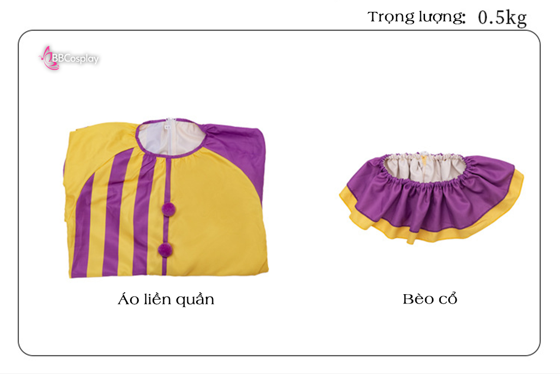 Trang Phục Joker Circus Clown - Trang Phục Chú Hề Vàng Phối Tím