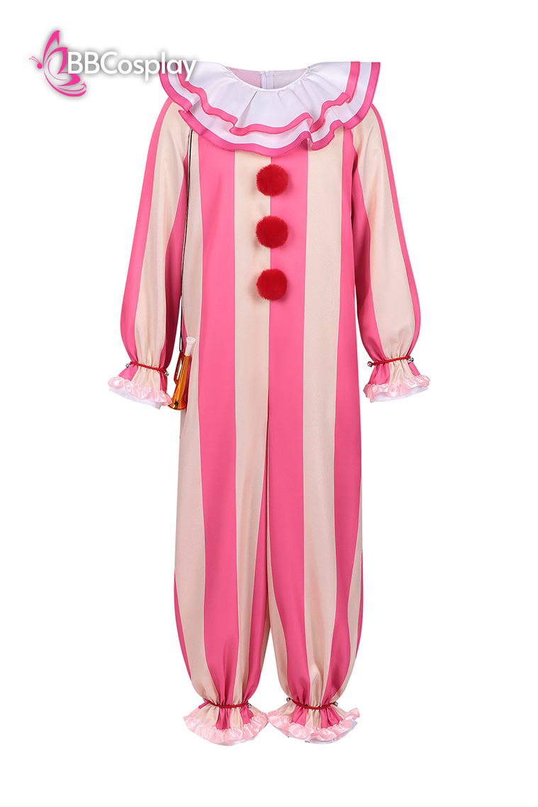 Trang Phục Biểu Diễn Hề Pink-Beige Halloween – Dark Clown Cosplay Jumpsuit