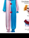 Trang Phục Biểu Diễn Hề Blue-Beige Halloween – Dark Clown Cosplay Jumpsuit