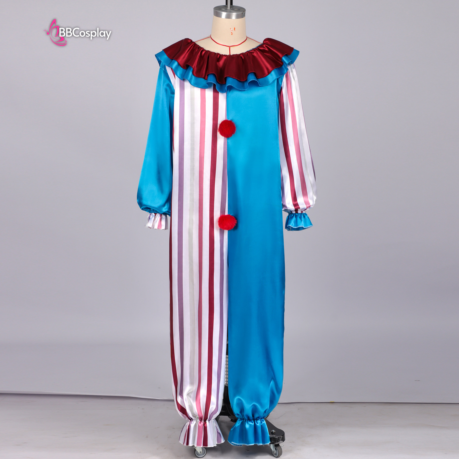 Trang Phục Biểu Diễn Hề Blue-Beige Halloween – Dark Clown Cosplay Jumpsuit