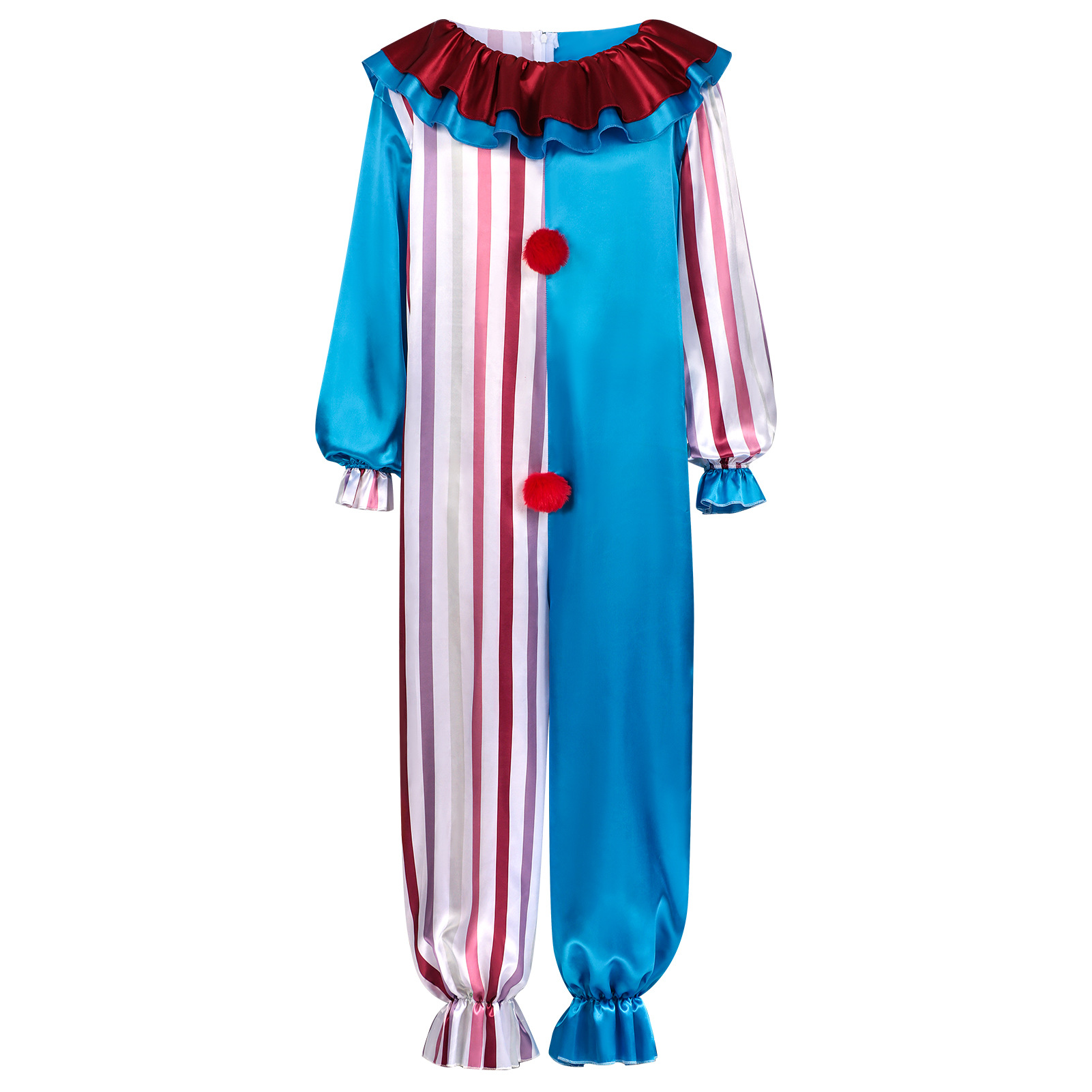 Trang Phục Biểu Diễn Hề Blue-Beige Halloween – Dark Clown Cosplay Jumpsuit