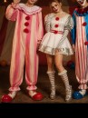 Trang Phục Biểu Diễn Hề Blue-Beige Halloween – Dark Clown Cosplay Jumpsuit