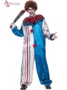 Trang Phục Biểu Diễn Hề Blue-Beige Halloween – Dark Clown Cosplay Jumpsuit