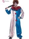 Trang Phục Biểu Diễn Hề Blue-Beige Halloween – Dark Clown Cosplay Jumpsuit