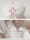 Bộ Cosplay Y Tá Lolita Ngắn Cổ Thủy Thủ Kèm Mũ - Màu Trắng