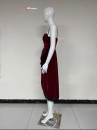 Bộ Cosplay Gothic Vampire Nhung Rượu Đen Cúp Ngực Thắt Nơ