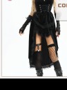 Bộ Cosplay Gothic Vampire Nhung Rượu Đen Cúp Ngực Thắt Nơ
