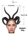 Phụ Kiện Cài Tóc Sừng Dê Gothic Đen Cho Cosplay