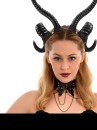 Phụ Kiện Cài Tóc Sừng Dê Gothic Đen Cho Cosplay