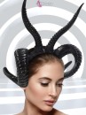 Phụ Kiện Cài Tóc Sừng Dê Gothic Đen Cho Cosplay