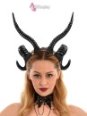 Phụ Kiện Cài Tóc Sừng Dê Gothic Đen Cho Cosplay