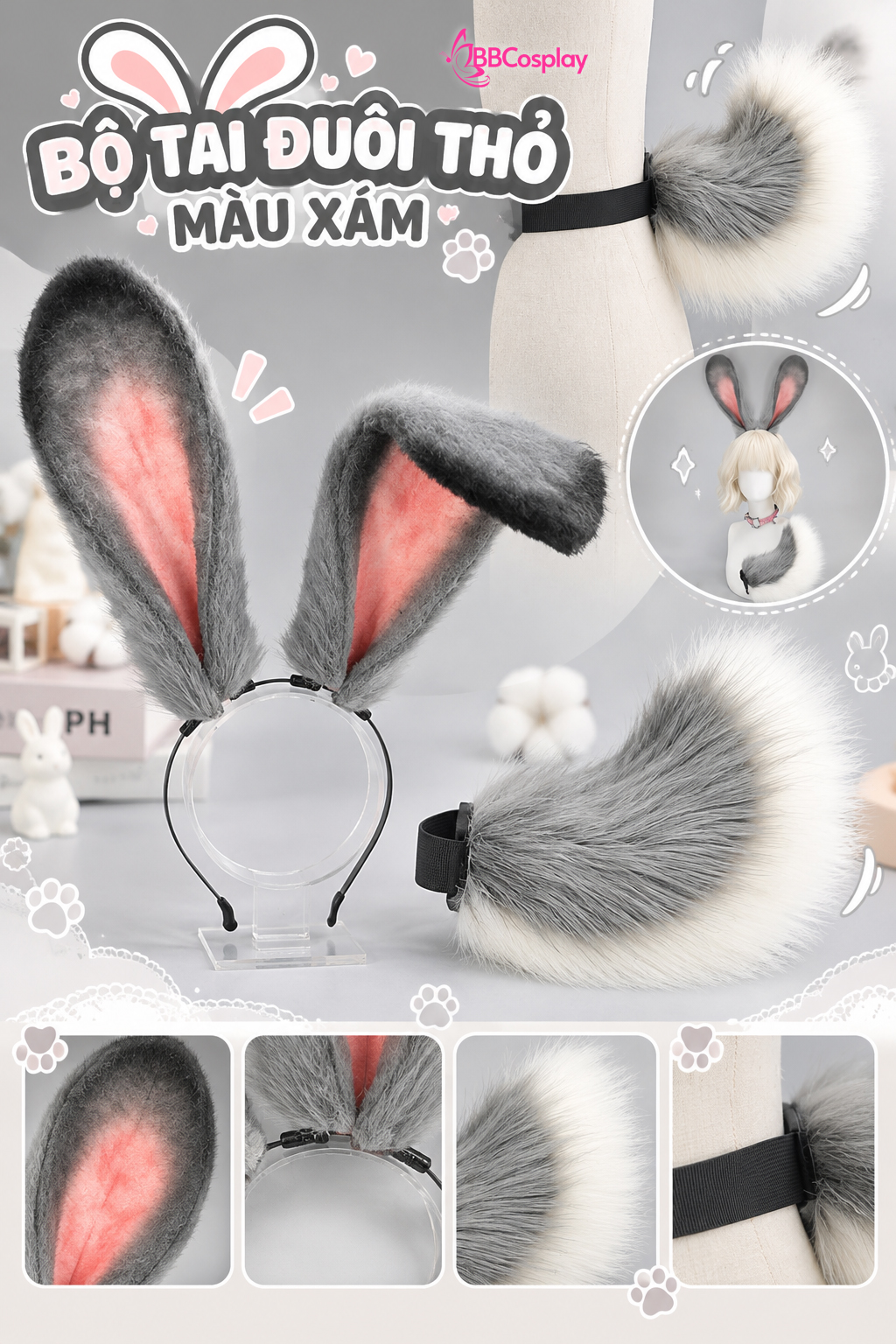 Bộ Tai Đuôi Thỏ Judy Trong Zootopia
