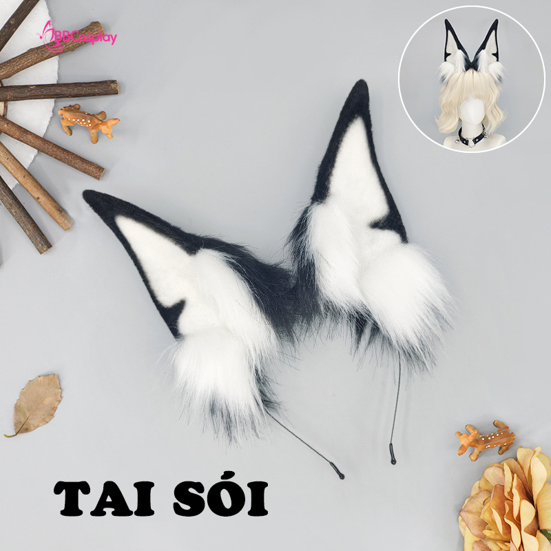 Bộ Tai Sói - Màu Trắng Đen