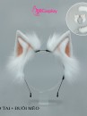 Bộ Tai Đuôi Mèo - Màu Trắng