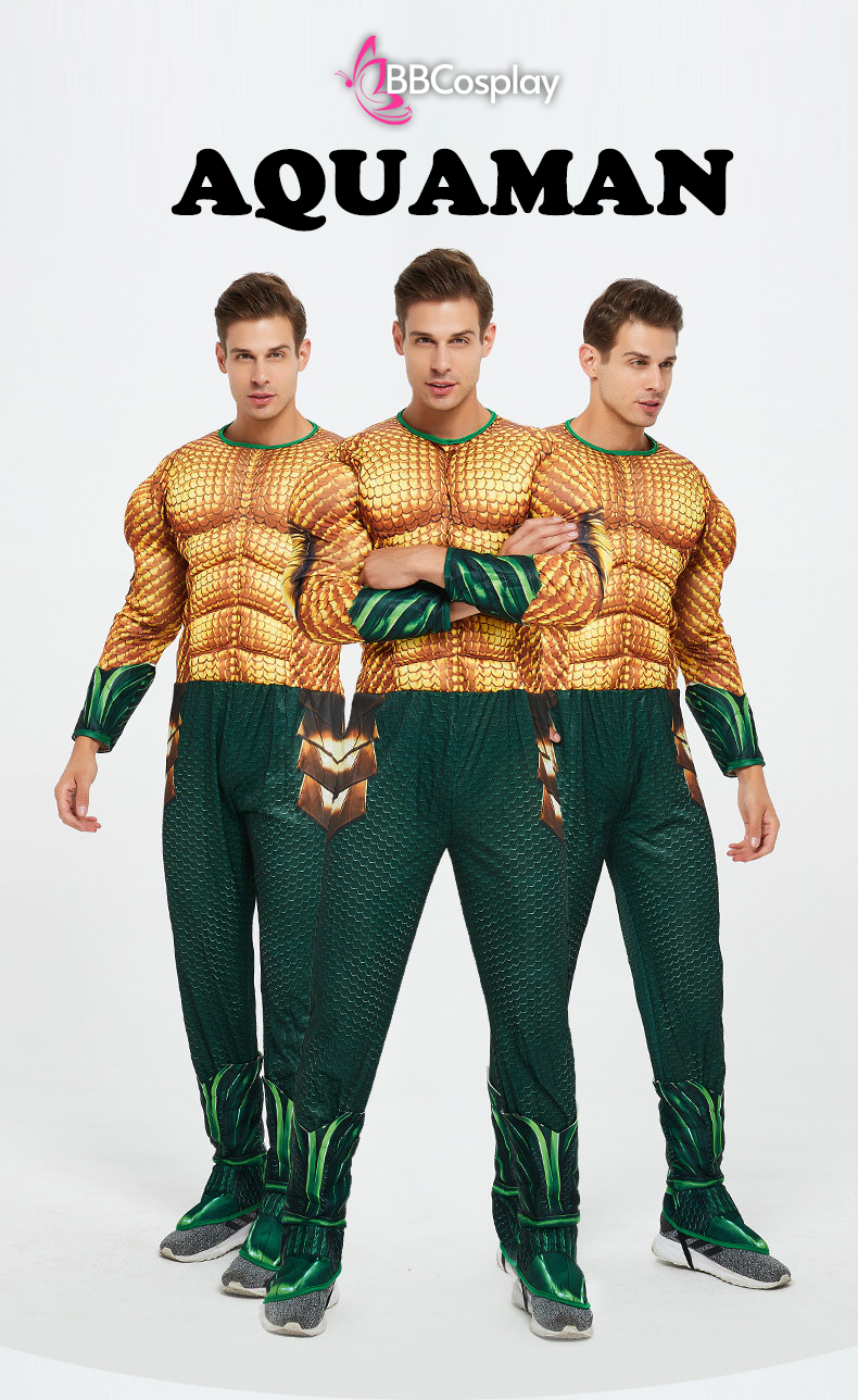Trang Phục Siêu Anh Hùng Aquaman Độn Cơ Bắp
