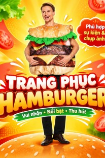 Trang Phục Mascot Hamburger Nóng Bỏng