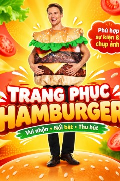 Trang Phục Mascot Hamburger Nóng Bỏng