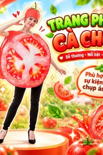 Mascot Quả Cà Chua Đỏ Chói