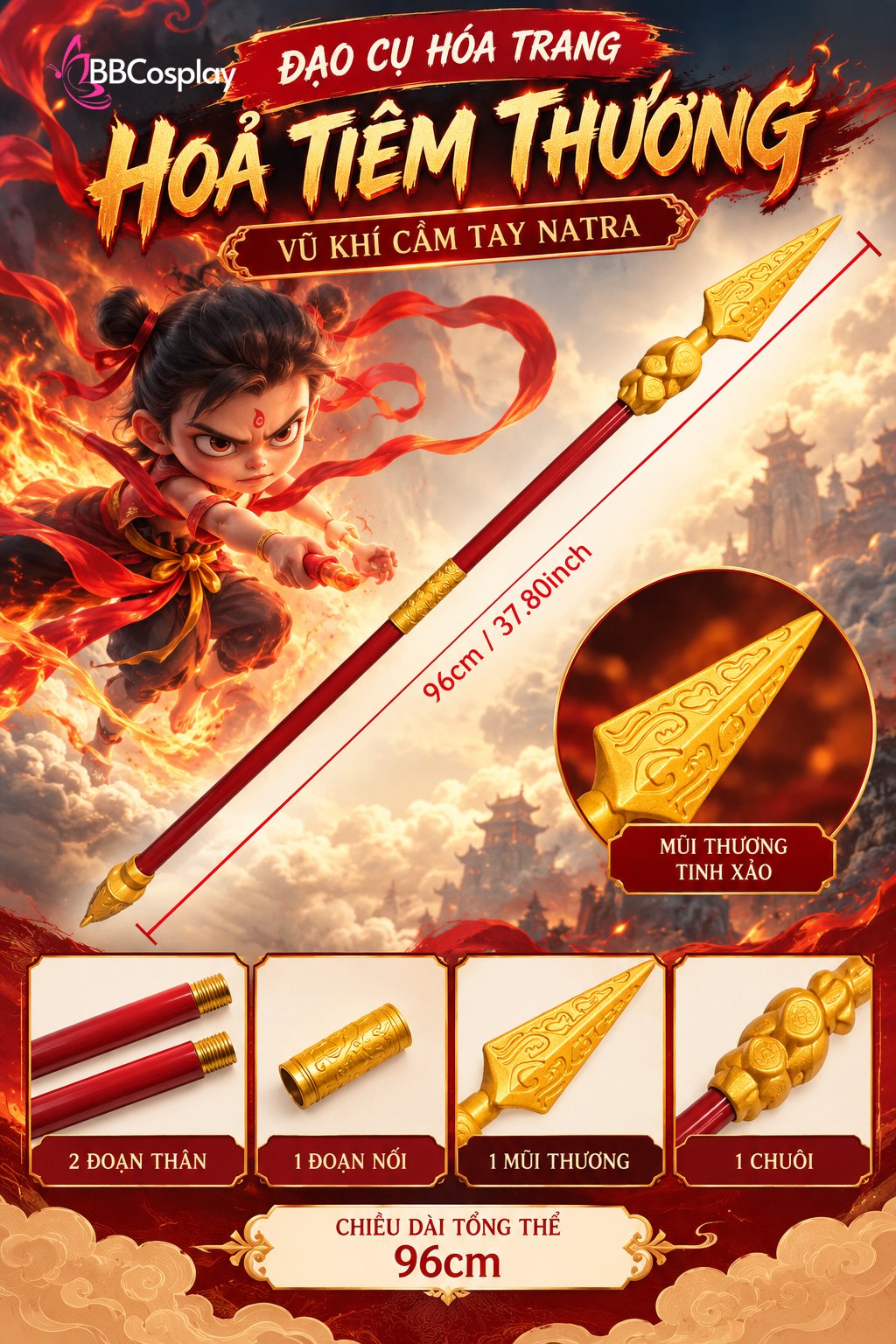 Phụ Kiện Hỏa Tiêm Thương Natra - Ma Đồng Giáng Thế