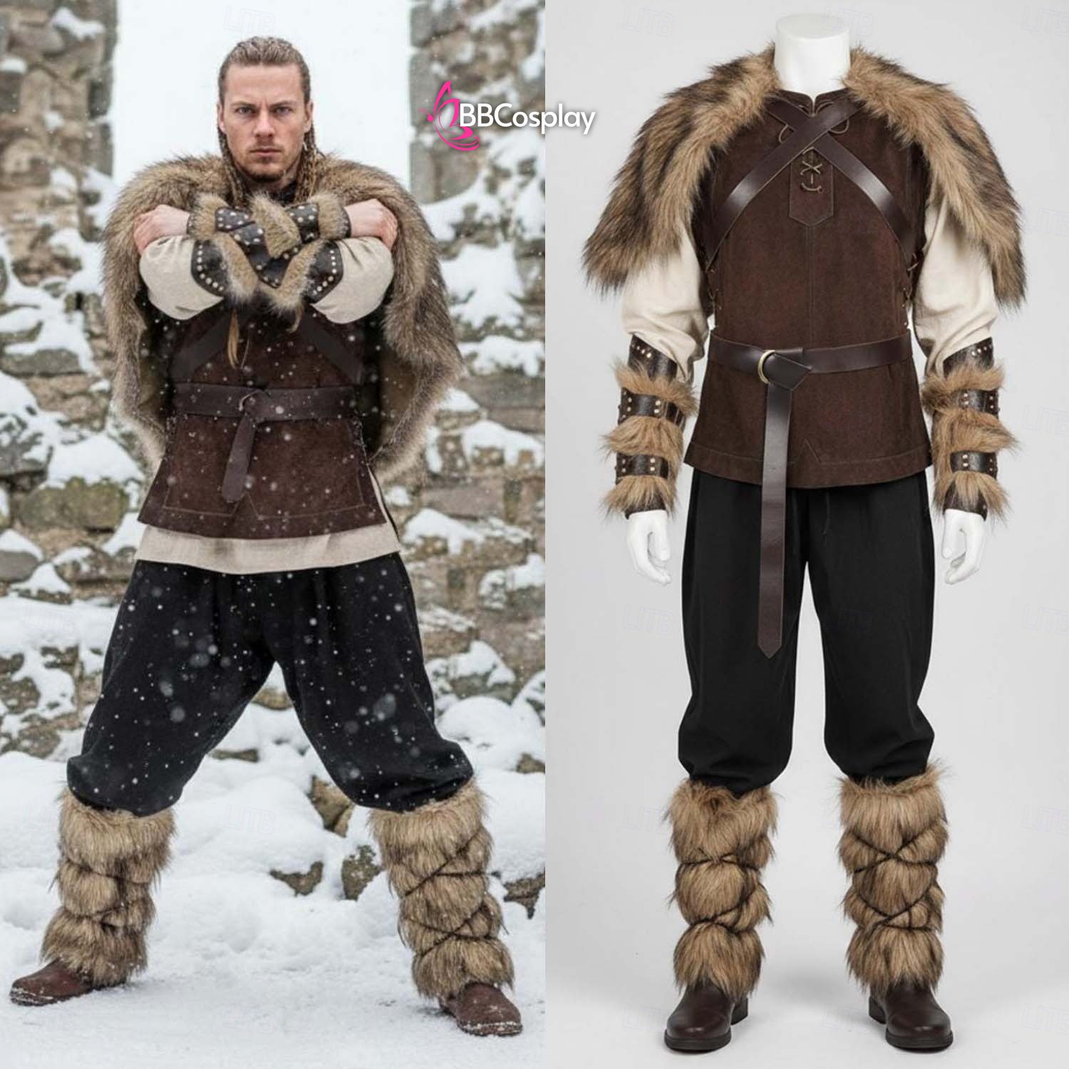 Đồ Chiến Binh Viking  - Màu Nâu